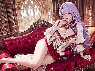 The Purple Queen! Lazy Coronation On The Golden Throne, Red & White Haute Couture Is Insane!