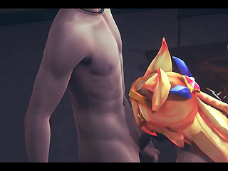 Lol Hentai - Ahri Star Guardian Blowjob - Japanese Asian Manga Anime Film Game Porn