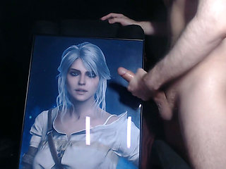 Cum Tribute for Ciri (game Character From Witcher 3)