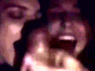 2 Stepsisters Suck Cock in a Theater - Amateur POV Blowjob