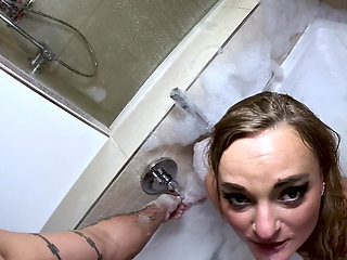 100% Amateur Foam Slut?! Facial Cum: Naked and Wet Fucked!