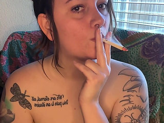 Chubby Smoker Masturbating