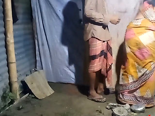 Tiny Indian MILF gets bent over and fucked standing up
