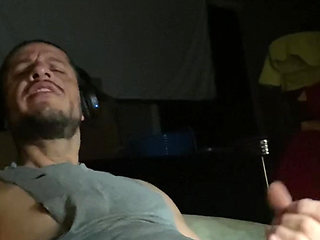 Compilation of nasty talks Spanish speaking badly while playing with a big fat brown Latin cock