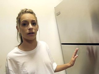 Brunette babe Kimmy slurps Tony's dick in a steamy POV scene