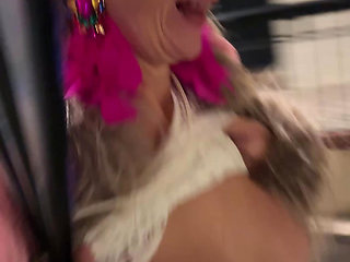 Bold MILF After the Party Showing off Her Curves