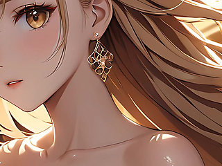 Golden Breeze: a Beautiful Young Woman in a Dreamy Glow