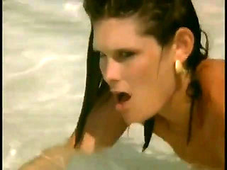 Curvy Beach Baby with Cute Breasts Has Loud Orgasm in Water