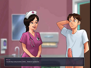 Summertime saga: hot nurse sucks big cock in the hospital ep 162