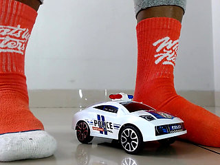 Patrol Car Feet Stomped and Breast Repress