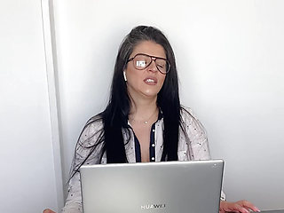Gassy Secretary Farting, Burping and Smoking at Work