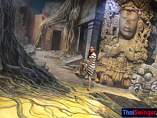 Art museum visit with big ass Thai GF got her horny for sex