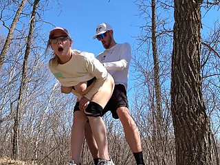 Blonde MILF Mya Lane Gets Rough Outdoor Fuck in Nature - Almost Caught!