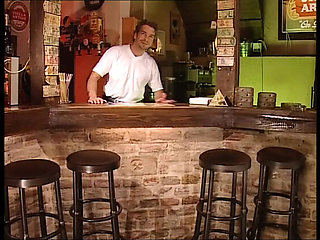 Young Busty Slut Gets Double Penetration and Mouth Cumshot in Pub - Hairy Pussy Teen Karli Sweet