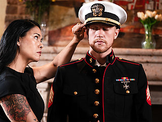 Stepson cheers up sad Asian wife stepmom