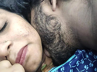Nighty removal and hot romance with boobs press