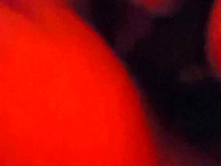 POV BBW taking BBC under the red lights