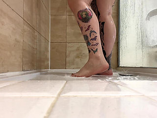 Showering Feet View