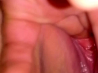 I open the pussy to my big ass dick with her dildo what a delicious pussy she has and she squirts