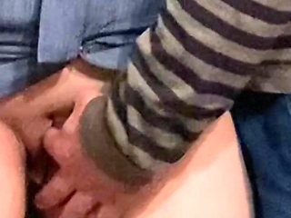 Dirty Hobby! Old Man Fingering Perfect Pussy in Public