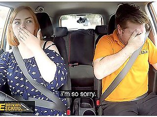 Harley Morgan And Ryan Ryder - Curvy Ginger Riding A Big Dick In A Car And Lets Him Cum In Her Mouth