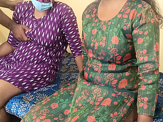 Hot Indian Housewife Threesome Fucking with Maid - Homemade Cheating Sex