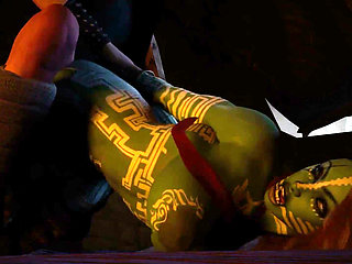 Pounding a Tribal Orc Woman Only to Cum on Her Tits