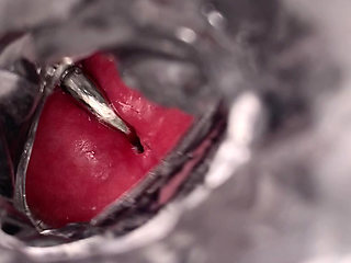 Pierced cock inside fleshlight