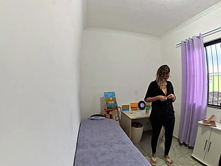 Female waxing with hot wax for bikini area and anus.