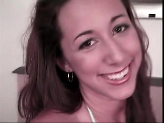 Horny brunette comes home after spring break party to bang an older stud
