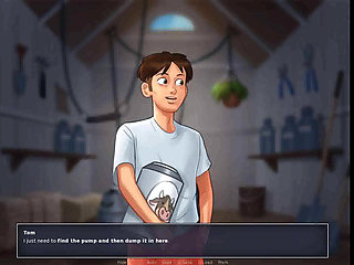 Summertime saga: cougar mature MILF seduces Younger man in her backyard ep 108