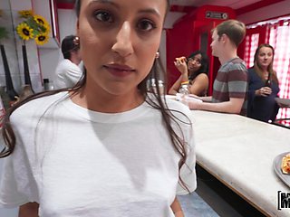 Scarlett Karli's Pizza Affair Ignites Wild Passion