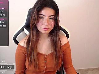 Natural big boobs super cute slim web brunette teen