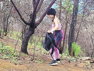 Leyton Big's Massive Cock Fucks Teen in Forest - Outdoor Blowjob & Hardcore Sex