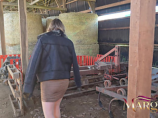 Threesome at the Farm: the Neighbor Ends up in My in Front of My Stepson