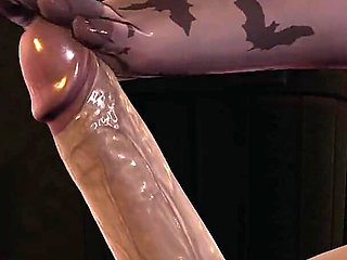 Sexy Anime Witch Elsa - 3D Halloween Hentai with Titjob Service and Intense Handjob Action!