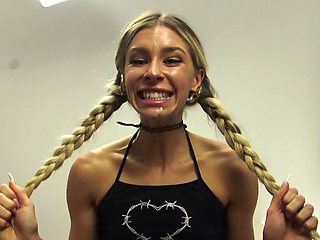 fishnet stomping by blond bimbo