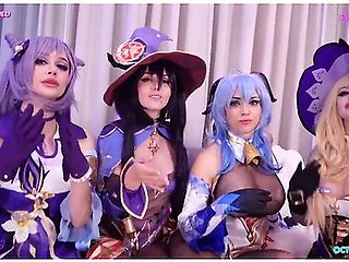 Genshin Orgy Party By Octokuro, Purple Bitch, Leah Meow And