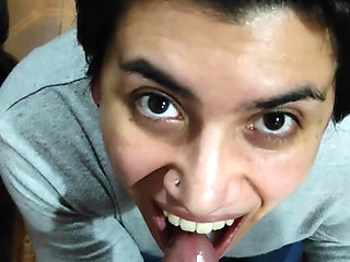 Quickie! Cum Mouthful, Cumplay and Swallow!