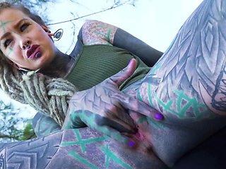 Public Solo Anal - Massive Gape, Prolapse, Squirt on Motor Scooter