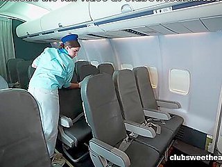 Milana Taylor In New Stewardess Aurora Pleasing Her Quim At Job Only At