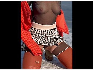 Walking In The Park, On The Ice, Undressing And Photo Session