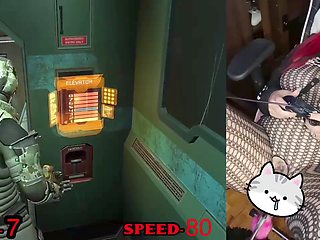 Homemade sex while gaming, goth, orgasm while gaming