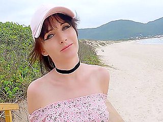 Squirting On Public Beach And Dripping Anal Creampie ! Stepsister & Honey Play Box