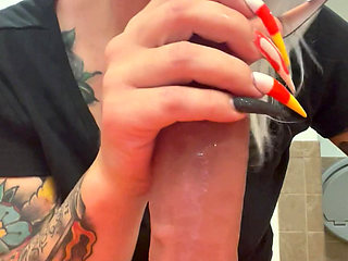 POV Sloppy Work Bathroom BJ