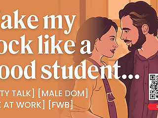 ASMR Sex Audio: Male Teacher Dominates Student at Work - Rough Fucking & Dirty Talk for Women