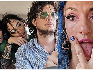 Stranded Lesbian Hitchhikers Share My Cock - Double Bj - Outdoor Standing Fuck With Edone Kaliyuga And Brisen Lestrange
