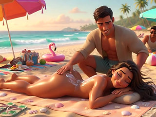 Secret Summer Heat in the Beach House Jacuzzi with My Partner's Closest Friend (AI generated)