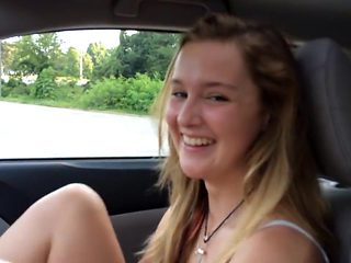Teen couple fuck in the car (First Video)
