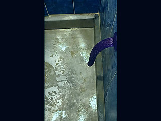 Back in the shower, playing with my anus again...